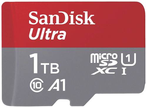 SanDisk microSDXC Ultra 1TB (A1/UHS-I/Cl.10/150MB/s) + Adapter  Mobile  microSDXC-Karte 1TB A1 Ap von Sandisk