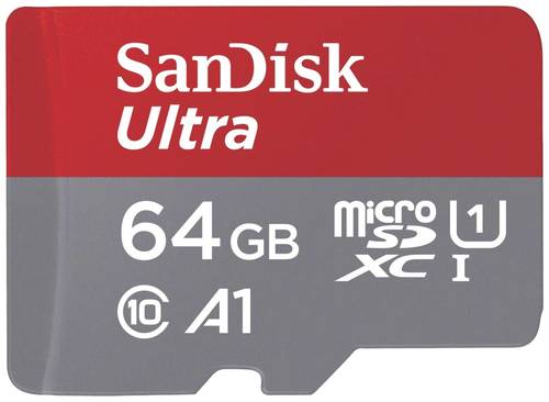 SanDisk microSDXC Ultra 64GB (140MB/s A1 Cl. 10 UHS-I) + Adapter  Tablet  microSDXC-Karte 64GB A1 von Sandisk