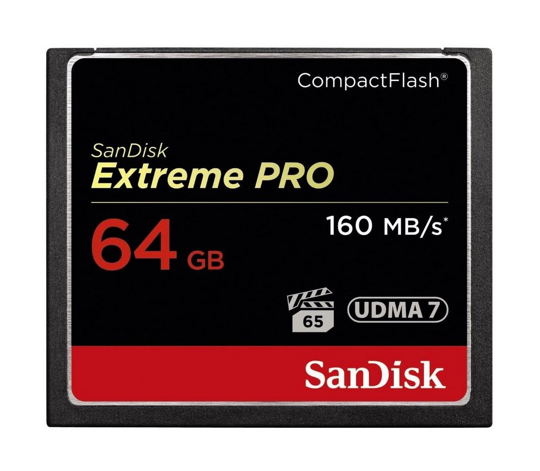 Sandisk CF Extreme Pro Speicherkarte (64 GB, 160 MB/s Lesegeschwindigkeit) von Sandisk