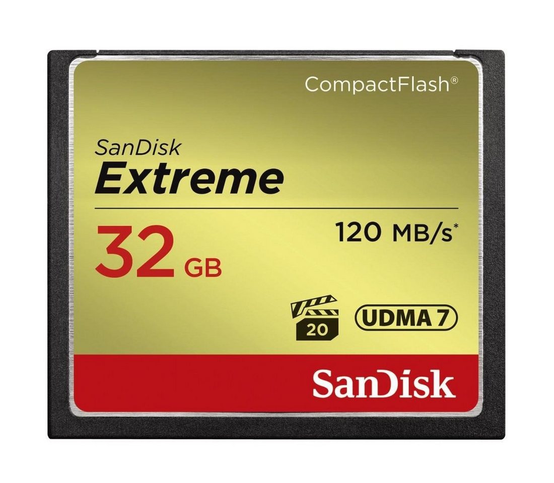 Sandisk CF Extreme Speicherkarte (32 GB, 120 MB/s Lesegeschwindigkeit) von Sandisk