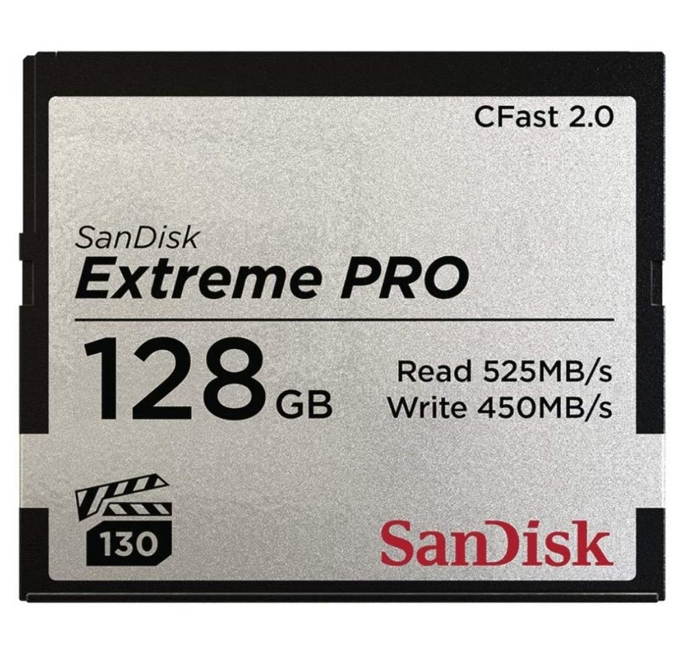 Sandisk CFast Extreme Pro 2.0 128 GB - Speicherkarte - schwarz Speicherkarte von Sandisk