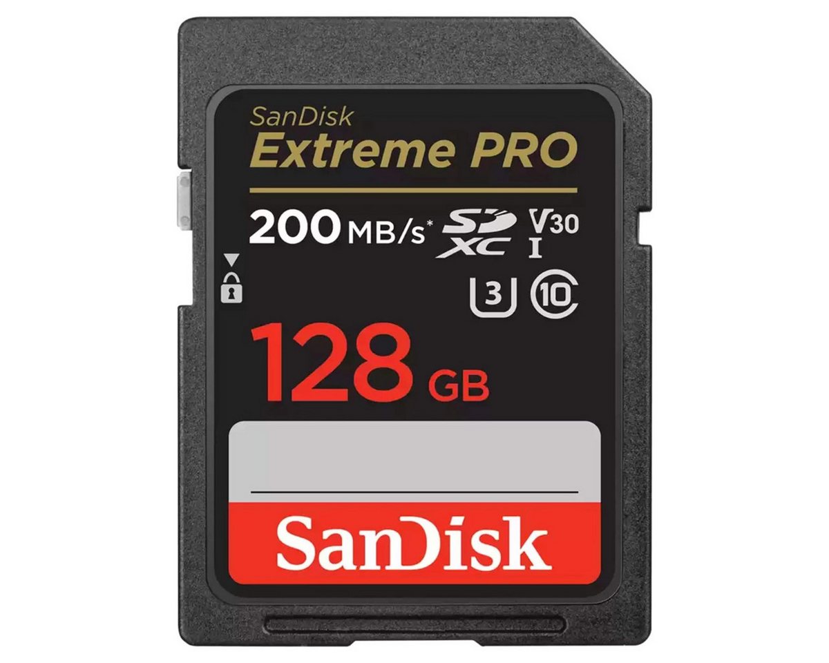 Sandisk EXTREME PRO SD-XC Speicherkarte (128 GB, UHS Speed Class 3 (U3), 200,00 MB/s Lesegeschwindigkeit) von Sandisk