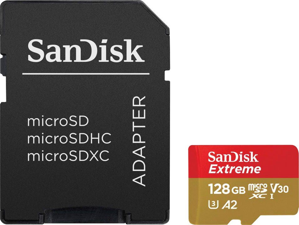 Sandisk Extreme 128GB Speicherkarte (128 GB, UHS Class 3, 190 MB/s Lesegeschwindigkeit) von Sandisk