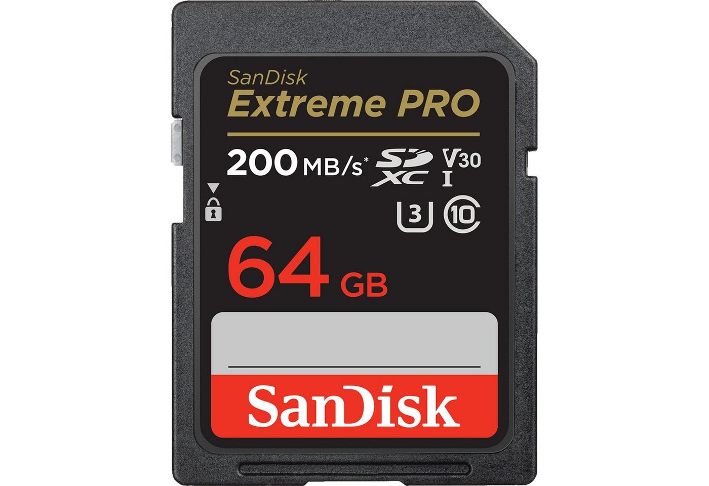Sandisk SanDisk Extreme PRO 64 GB SDXC, Speicherkarte, Speicherkarte (64 GB, 200 MB/s Lesegeschwindigkeit) von Sandisk