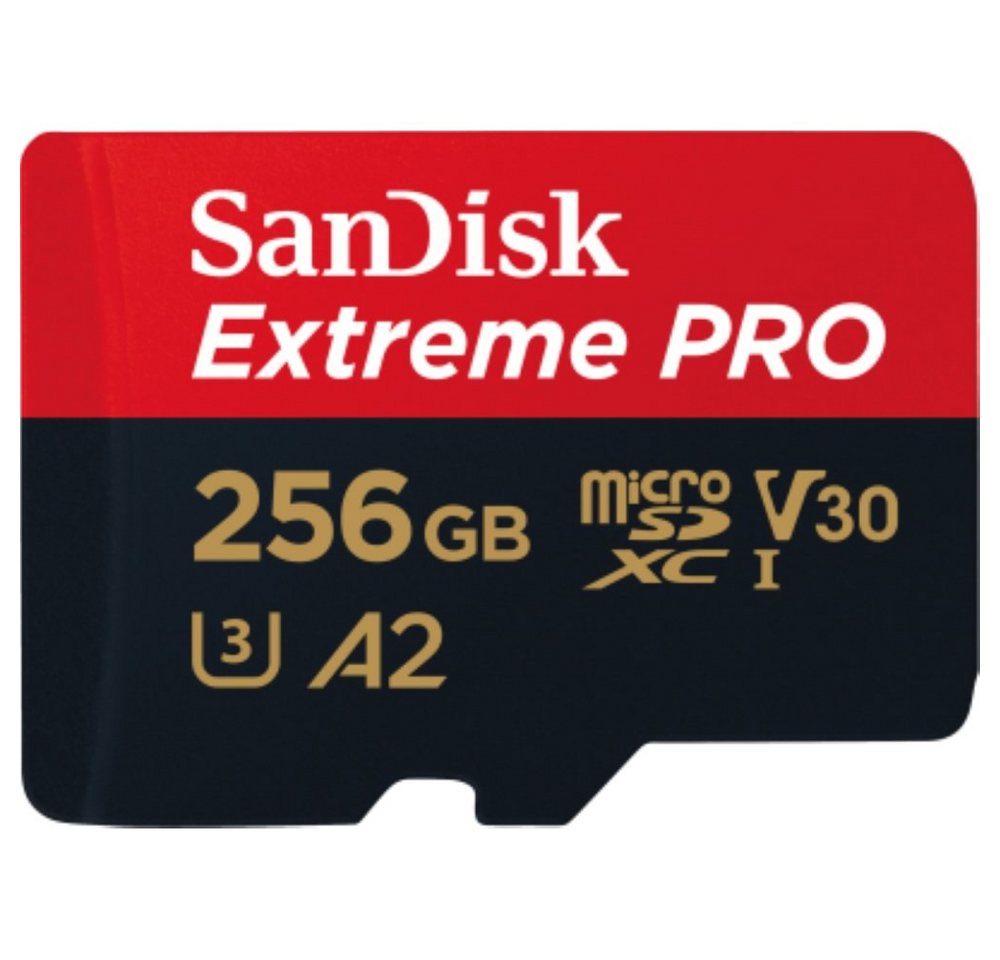 Sandisk Extreme PRO microSDXC 256GB + SD Adapter - Speicherkarte - schwarz Speicherkarte Sandisk Extreme PRO microSDXC 256GB + SD Adapter - Speicherkarte - schwarz Speicherkarte von Sandisk
