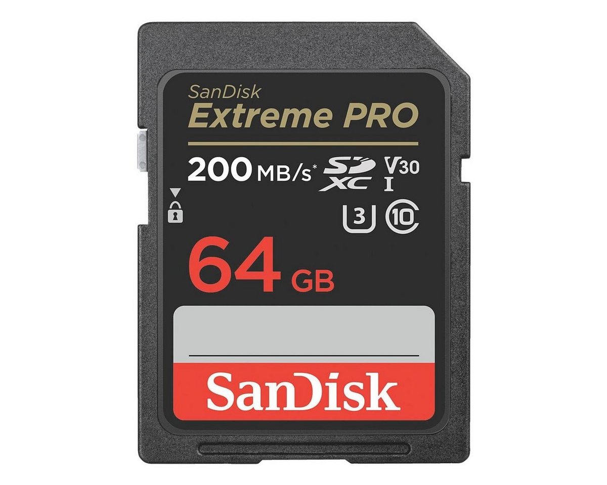 Sandisk Extreme Pro Speicherkarte (64 GB, 200 MB/s Lesegeschwindigkeit, für Spiegelreflexkameras und Camcorder) von Sandisk