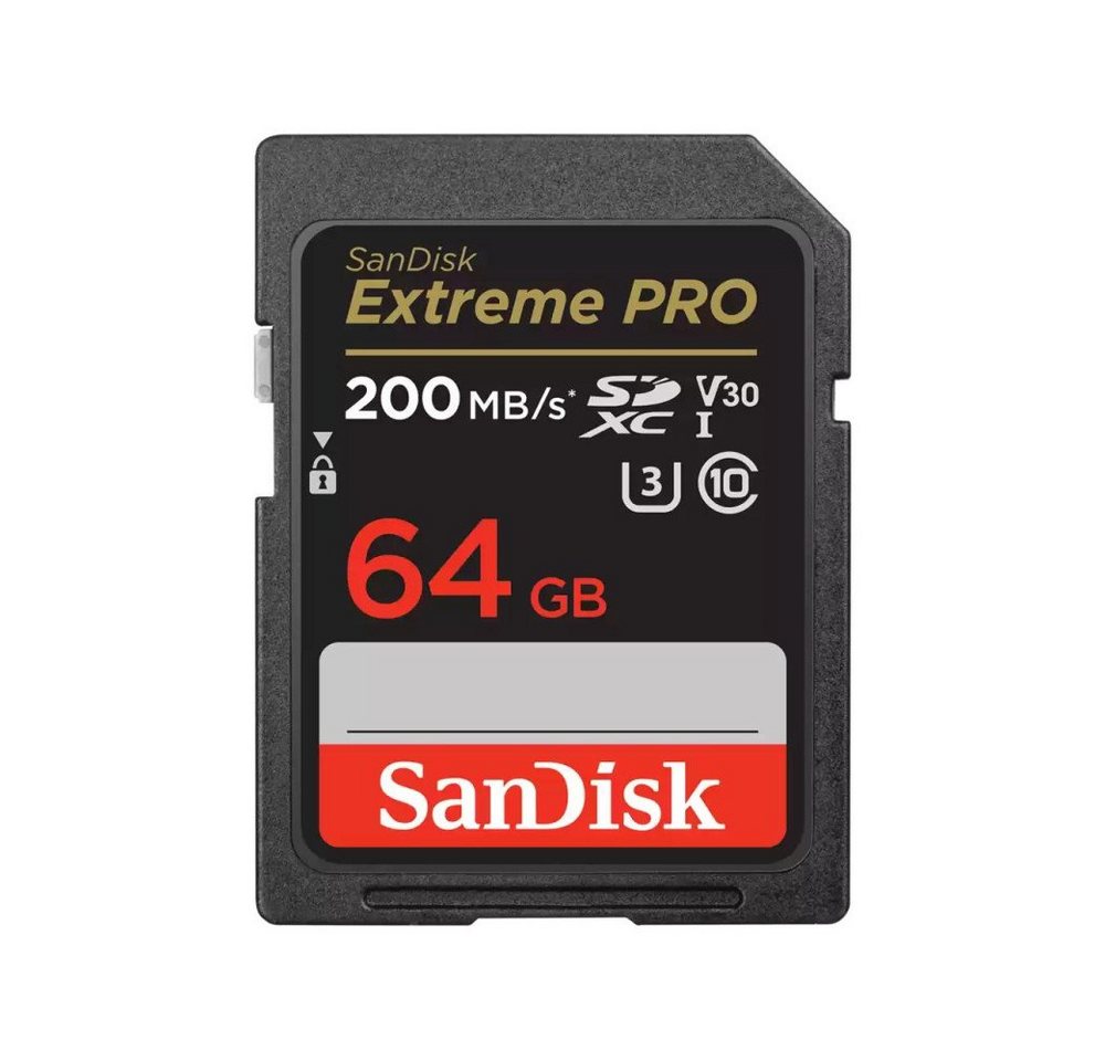 Sandisk SDXC Extreme PRO 64GB (R200MB/s) + 2 Jahre RescuePRO Deluxe (121595) Speicherkarte von Sandisk