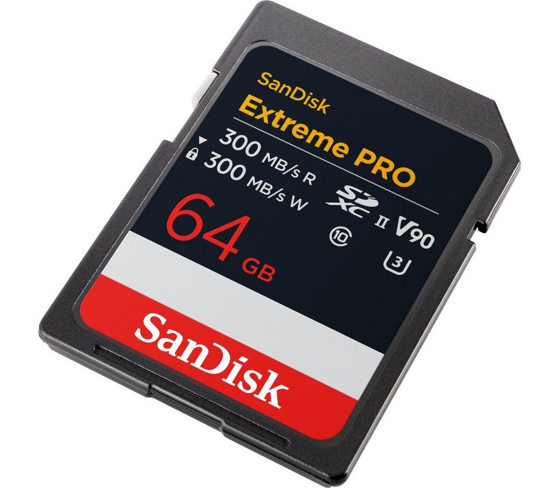 Sandisk SDXC Extreme PRO Speicherkarte (64 GB, UHS-I Class 10, 300 MB/s Lesegeschwindigkeit) von Sandisk