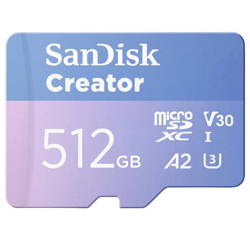 Sandisk SanDisk Creator microSDXC-Karte Retail 512 GB A2 Application Performan Speicherkarte von Sandisk