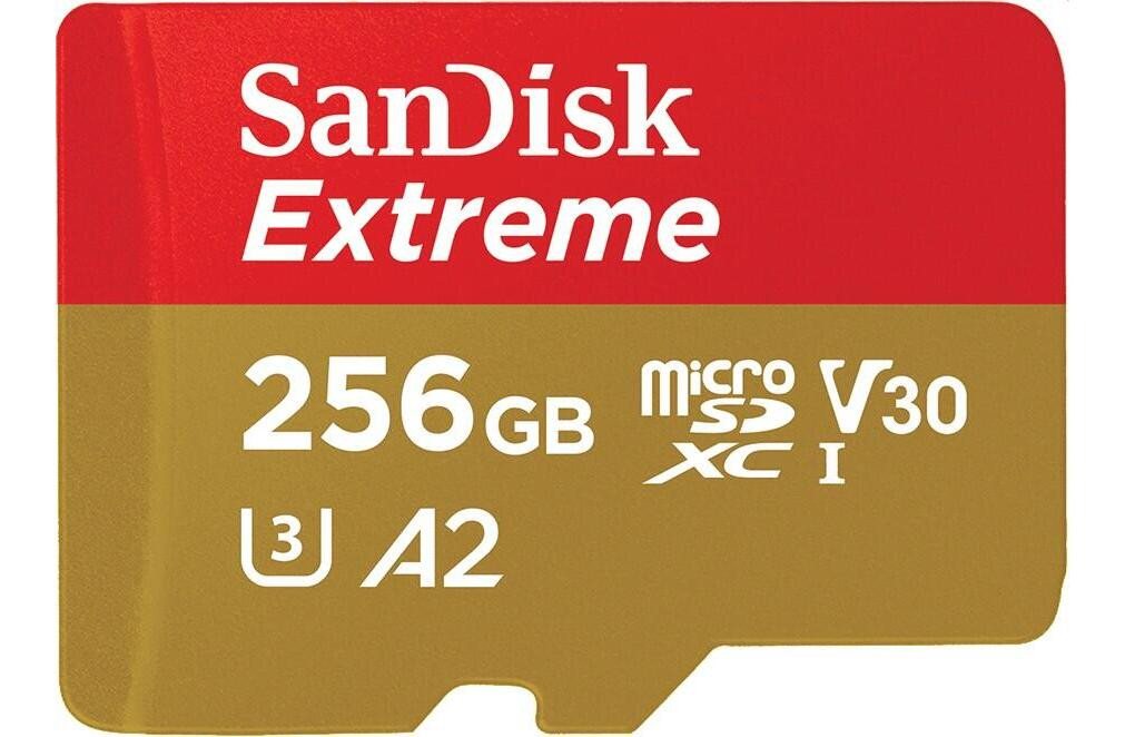 Sandisk SanDisk Extreme R190/W130 microSDXC 256GB Kit, UHS Speicherkarte Sandisk SanDisk Extreme R190/W130 microSDXC 256GB Kit, UHS Speicherkarte von Sandisk