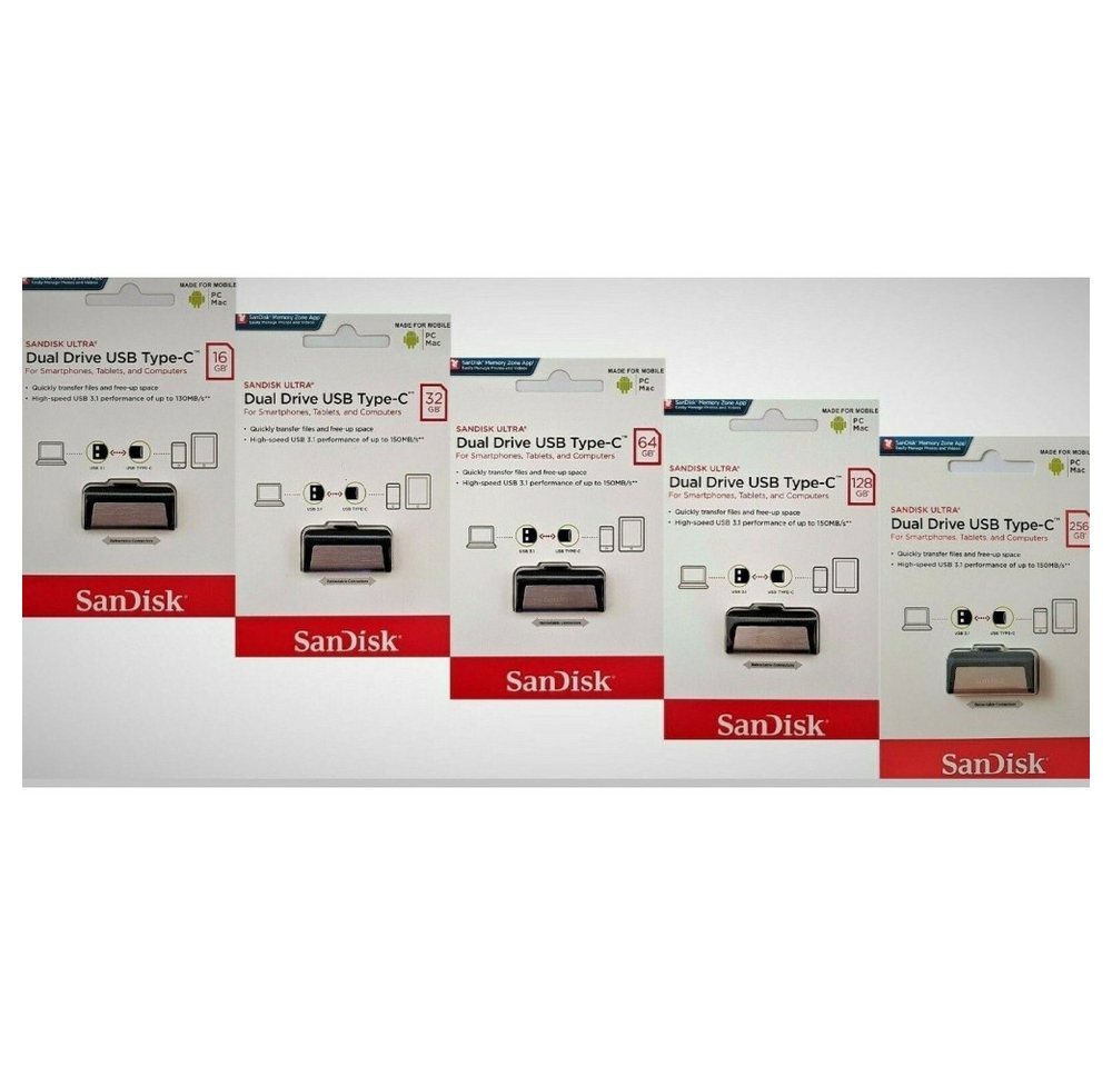 Sandisk Ultra Dual Drive USB-C 32GB USB-Stick Micro-USB-Stick (Dual USB) von Sandisk
