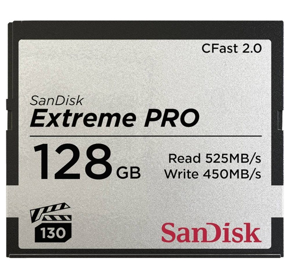 Sandisk Sandisk Extreme PRO CFAST 2.0 128GB Speicherkarte. Speicherkarte (128 GB GB, Robuste Bauweise für Langlebigkeit und Zuverlässigkeit) von Sandisk