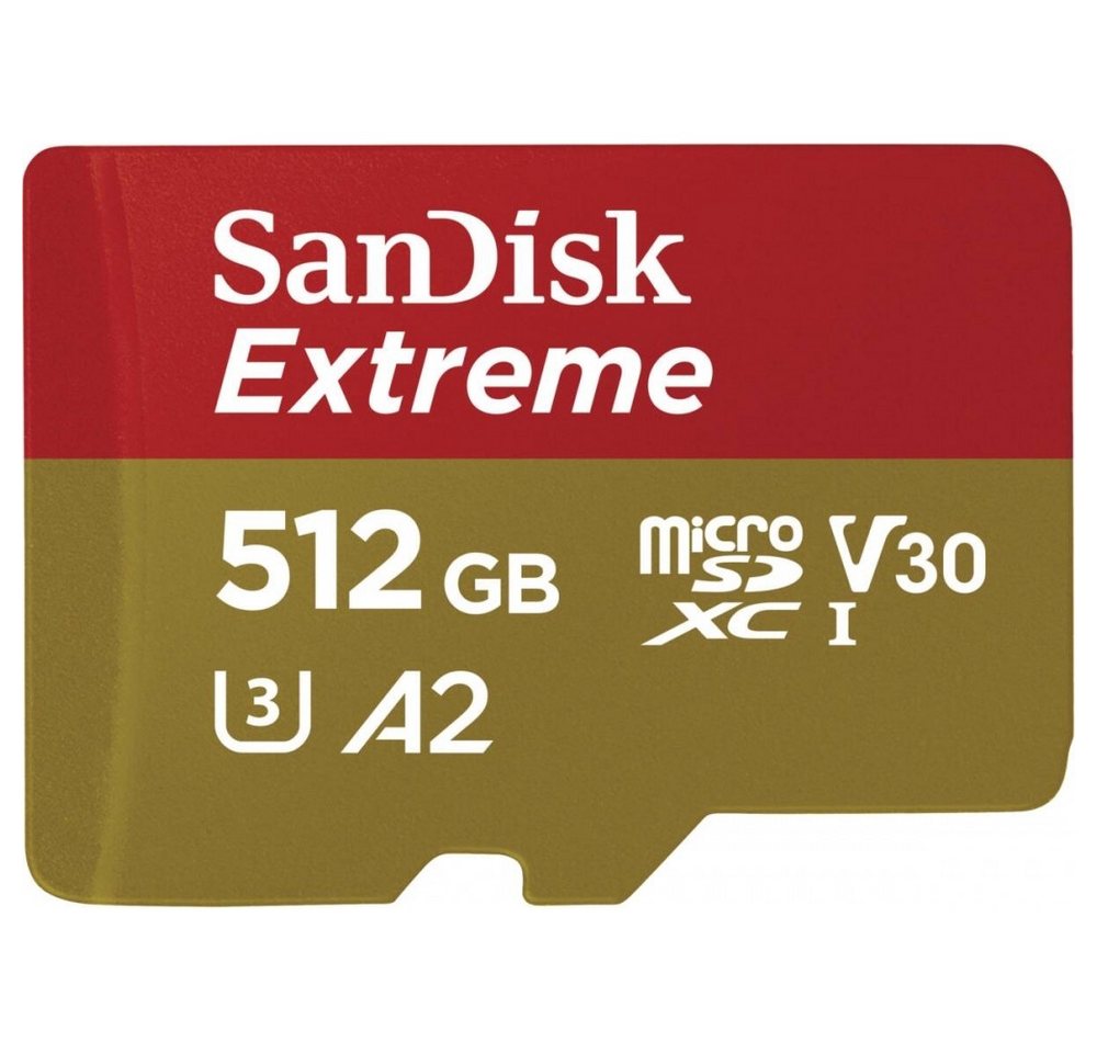 Sandisk Sandisk Extreme microSDXC 512GB mit SD-Adapter. Micro SD-Karte (Hohe Lesegeschwindigkeit bis 190 MB/s) von Sandisk