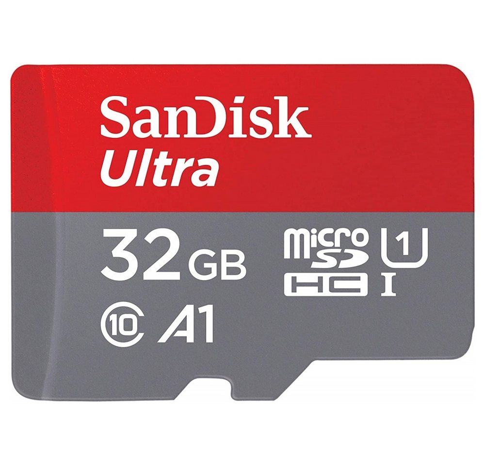 Sandisk Sandisk Ultra 32GB microSDHC + Adapter für Android Speicherkarte (32 GB GB, Wasserdicht, temperaturbeständig, stoßsicher, röntgensicher) von Sandisk
