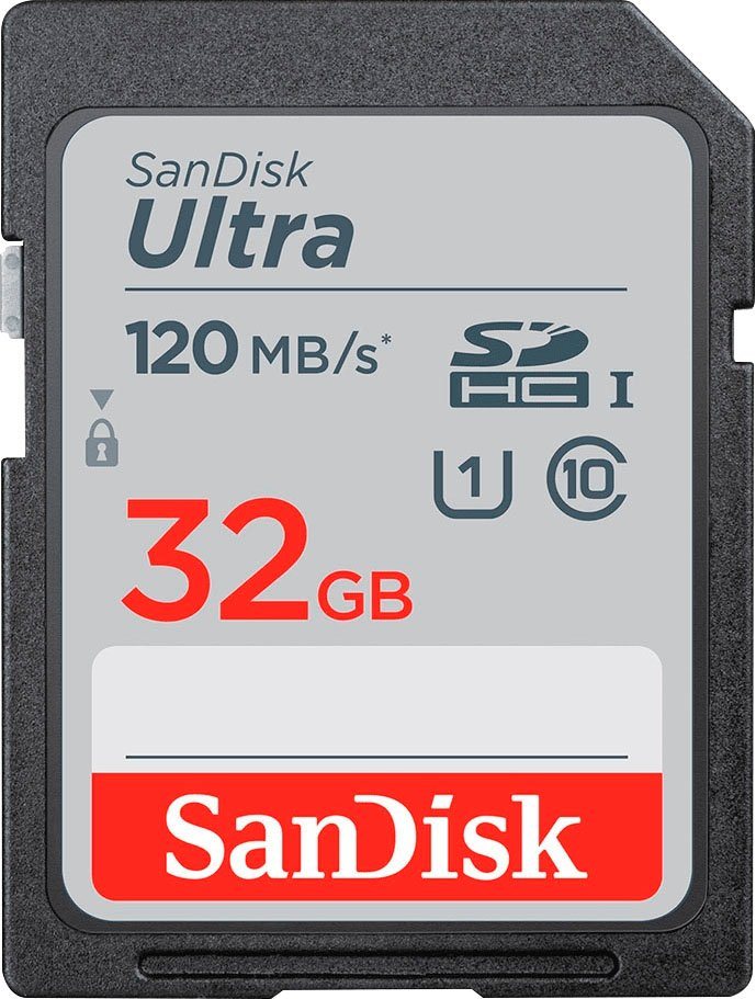 Sandisk Ultra® SDHC™ UHS-I 32 GB Speicherkarte (32 GB, Class 10, 120 MB/s Lesegeschwindigkeit) von Sandisk