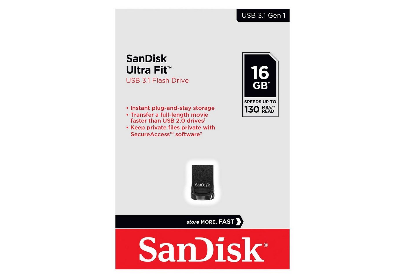 Sandisk Ultra Fit USB 3.1 Flash-Laufwerk USB-Stick von Sandisk