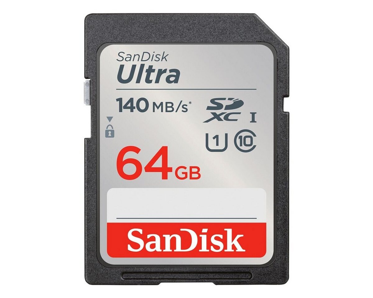 Sandisk Ultra Speicherkarte (64 GB, 140 MB/s Lesegeschwindigkeit, Geschwindigkeitsklasse UHS-I) von Sandisk