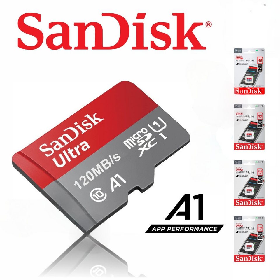 Sandisk Ultra microSD Speicherkarte A1 1,5 TB Speicherkarte (1500 GB, UHS-I, 150 MB/s Lesegeschwindigkeit) von Sandisk