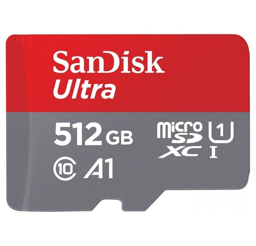Sandisk Ultra microSDXC 512 GB - Speicherkarte - inkl. Adapter - rot/grau Speicherkarte (512 GB GB) von Sandisk