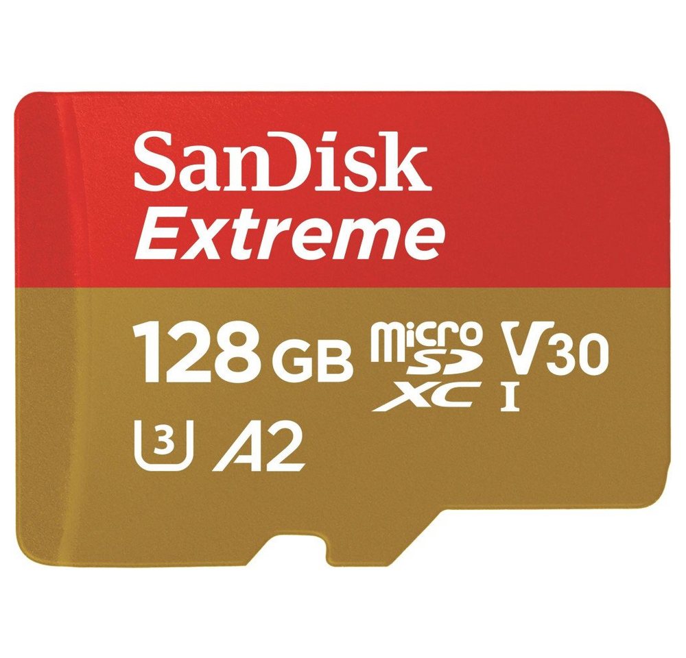 Sandisk microSDXC Extreme 128GB (R170MB/s) Cams&Drones, + Ad., 1 Jahr Speicherkarte von Sandisk
