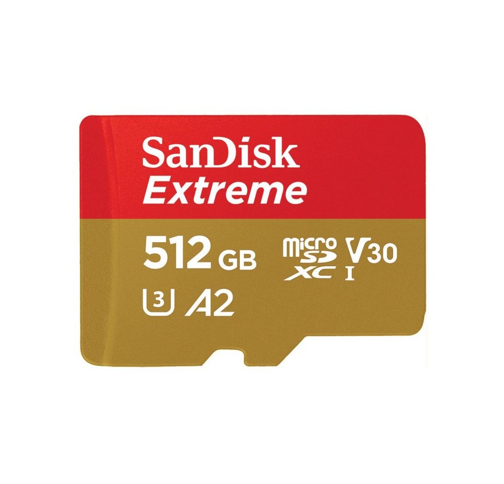 Sandisk microSDXC Extreme 512GB (R190MB/s) + Adapter + 1 Jahr RescuePRO Speicherkarte von Sandisk