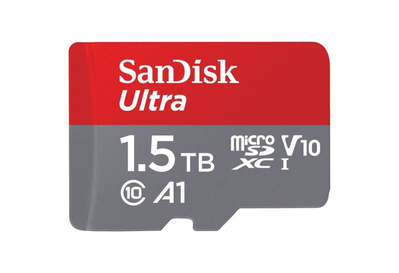 Sandisk microSDXC Ultra 1,5TB, Adapter "Mobile" Speicherkarte (1500 GB, UHS-I Class 10, 150 MB/s Lesegeschwindigkeit) von Sandisk