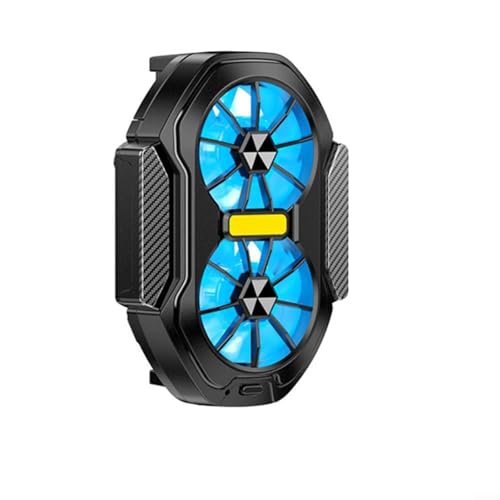 Sandyseptember Tragbarer Handy-Kühler für Gaming, schnelles Kühlgerät mit RGB-Licht, Dual-Modus-Halbleiter-Kühlkörper-Technologie (Plug-in) von Sandyseptember