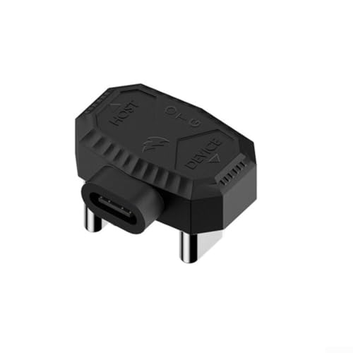 Sandyseptember USB-C-Splitter, zum Aufladen von kabellosen Lavalier-Mikrofonen und Datenübertragung, USB-C-Splitter-Adapter, kompakt und leicht, 3 x 3 x 2 cm (schwarz) von Sandyseptember