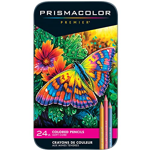 PRISMACOLOR 3597T Premier Colored Pencils, Soft Core, 24ct von Sanford