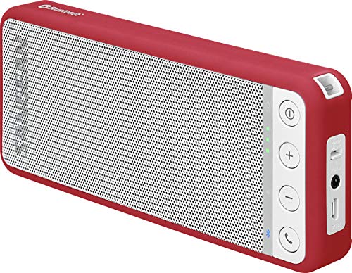 Sangean BLUTAB BTS-101 tragbarer Bluetooth-Lautsprecher (Bluetooth 4.0, NFC, Freisprechfunktion, AUX-IN) rot von Sangean