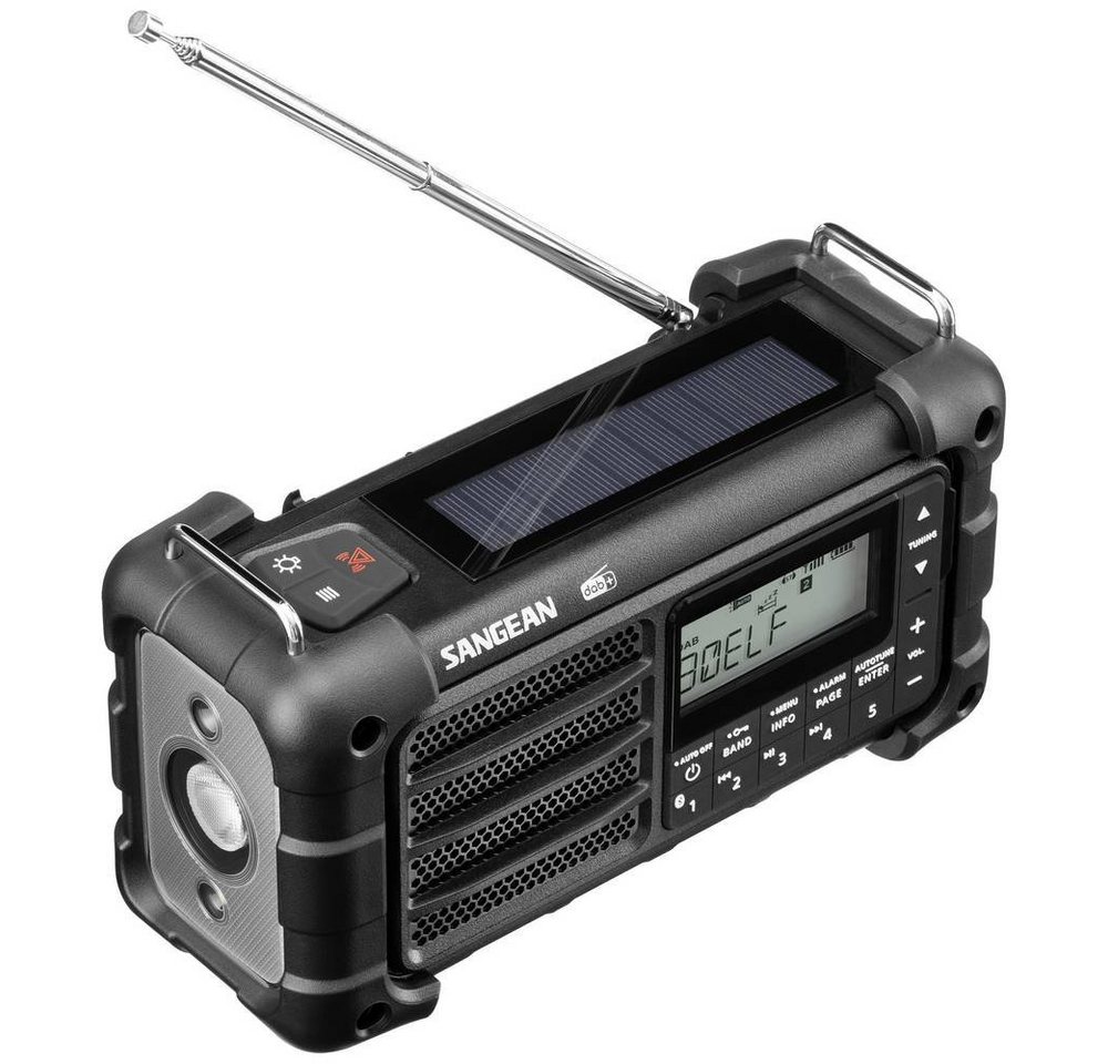 Sangean DAB+ Midnight Black DAB+/FM-RDS/Bluetooth Radio (Solarpanel, spritzwassergeschützt, staubdicht) von Sangean