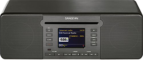 Sangean DDR-66 BT All-In-One-Musiksystem (Internet Radio, Bluetooth, WiFi, DAB+, Spotify-Player, CD, USB, SD, UKW-RDS, AUX-In, Fernbedienung) schwarz von Sangean