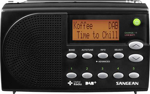 Sangean DPR-65 Kofferradio DAB+, UKW Akku-Ladefunktion Schwarz von Sangean