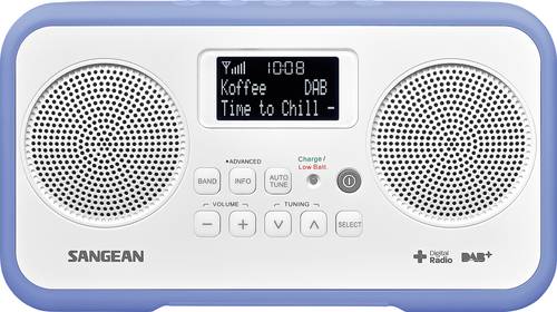 Sangean DPR-77 Tischradio DAB+, DAB, UKW Tastensperre Blau von Sangean