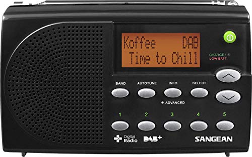 Sangean DPR65 Tragbares Digital-Radio (LCD-Display, DAB+, FM-RDS) schwarz von Sangean