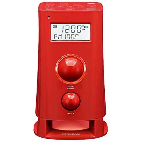 Sangean K-200 R Alarm-Radio (UKW/MW Tuner, LCD) Rot von Sangean