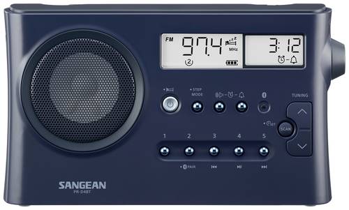 Sangean PR-D4BT Tischradio MW, UKW Bluetooth® Weckfunktion Dunkelblau von Sangean