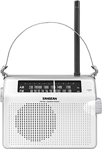 Sangean PR-D6 tragbares Radio (UKW/MW-Tuner, Batterie/Netzbetrieb) weiß von Sangean