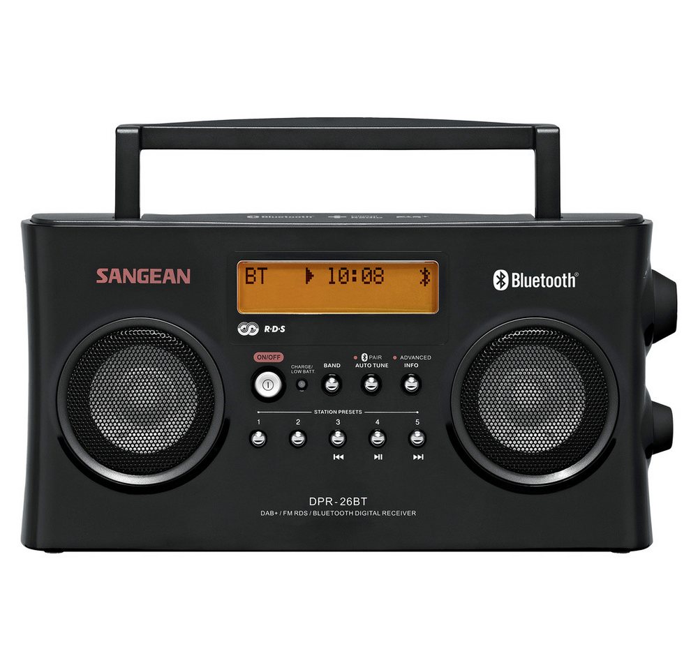 Sangean Sangean DPR-26 BT Kofferradio DAB+, UKW AUX, Bluetooth® Akku-Ladefunk Radio von Sangean