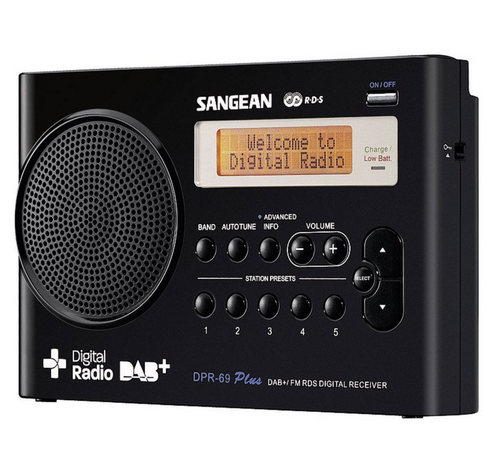 Sangean Sangean DPR-69+ Kofferradio DAB+, UKW Akku-Ladefunktion Schwarz Radio von Sangean