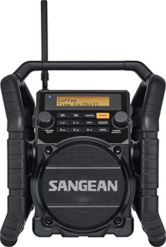 Sangean U-5 Konstruktion DBT Radio - Schlagfeste Radio mit DAB+, FM, AUX, Bluetooth - Wasserdicht - Staubdicht - Stoßfest - Schwarz Sangean U-5 Konstruktion DBT Radio - Schlagfeste Radio mit DAB+, FM, AUX, Bluetooth - Wasserdicht - Staubdicht - Stoßfest - Schwarz von Sangean