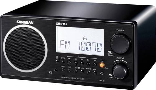 Sangean WR-2 Tischradio UKW, MW Schwarz Sangean WR-2 Tischradio UKW, MW Schwarz von Sangean