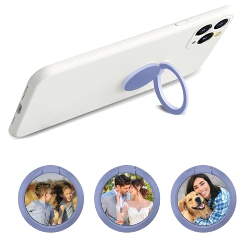 Personalisierte Handy Ring Halter, Finger Ring Stand mit Foto, Smartphone Fingerhalter 360 Grad Drehung Ständer Kompatibel mit iPhone 15/14 Pro/Pro Max/13/12 Serie, Galaxy, Samsung und Allen Telefone von Sangkoo