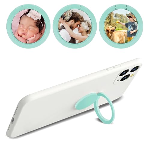 Personalisierte Handy Ring Halter, Finger Ring Stand mit Foto, Smartphone Fingerhalter 360 Grad Drehung Ständer Kompatibel mit iPhone 15/14 Pro/Pro Max/13/12 Serie, Galaxy, Samsung und Allen Telefone von Sangkoo
