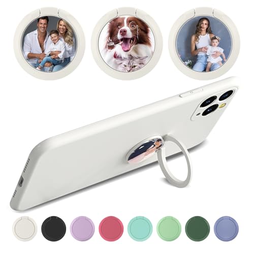 Personalisierte Handy Ring Halter, Finger Ring Stand mit Foto, Smartphone Fingerhalter 360 Grad Drehung Ständer Kompatibel mit iPhone 15/14 Pro/Pro Max/13/12 Serie, Galaxy und Allen Telefone Personalisierte Handy Ring Halter, Finger Ring Stand mit Foto, Smartphone Fingerhalter 360 Grad Drehung Ständer Kompatibel mit iPhone 15/14 Pro/Pro Max/13/12 Serie, Galaxy und Allen Telefone von Sangkoo