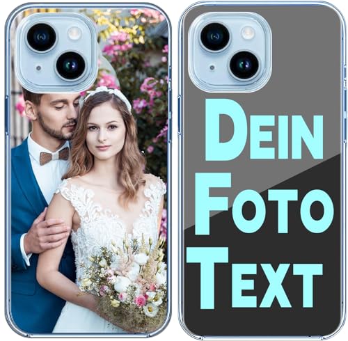 Sangkoo Personalisierte Handyhülle für Apple iPhone 15 Plus - Individuell Eigene Gestaltung mit Foto Name und Text - Vollständiger Schutz iPhone Hülle Personalisiert (iPhone 15 Plus) von Sangkoo