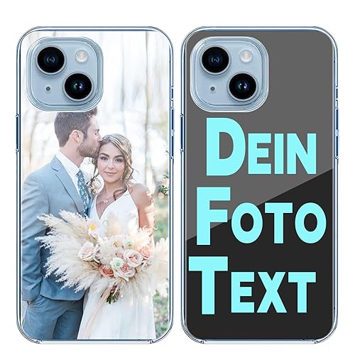Sangkoo Personalisierte Handyhülle für Apple iPhone 13 - Individuell Eigene Gestaltung mit Foto Name und Text - Vollständiger Schutz iPhone Hülle Personalisiert (iPhone 13) von Sangkoo