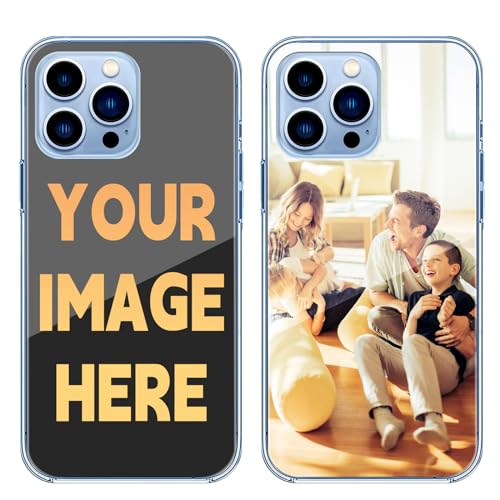 Sangkoo Personalisierte Handyhülle für Apple iPhone 14 Pro - Individuell Eigene Gestaltung mit Foto Name und Text - Vollständiger Schutz iPhone Hülle Personalisiert (iPhone 14 Pro) von Sangkoo