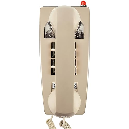 Retro Wandtelefone für Festnetz mit mechanischem Klingeln Klassisches schnurgebundenes Wandtelefon mit Anzeige Wasserdichtes Telefon im Alten Stil für Haus, Hotel und Büro von Sangyn