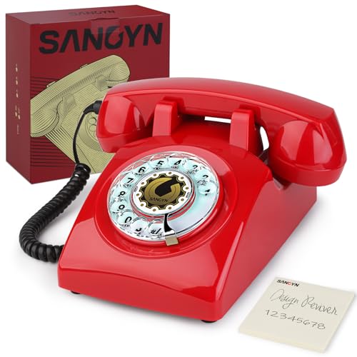 Sangyn Retro Telefon mit Schnur tischtelefon Das Alte Modell Der 62er Jahre Altmodisches Festnetz Diese Klingel von Sangyn